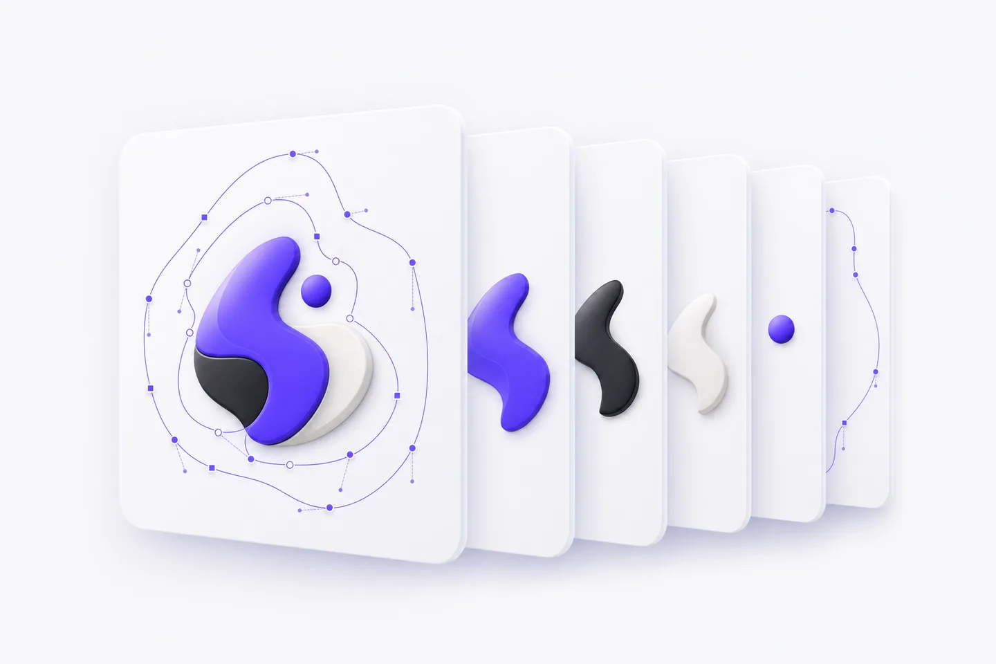 Layers and paths revealed inside an AI SVG generator file